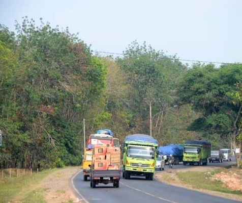Memasuki libur Tahun Baru, Kendaraan besar mulai berkurang di Jalinsum
